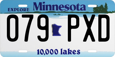 MN license plate 079PXD