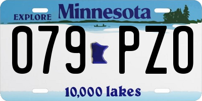 MN license plate 079PZO