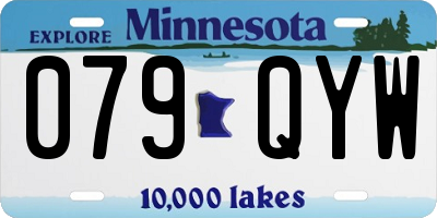 MN license plate 079QYW