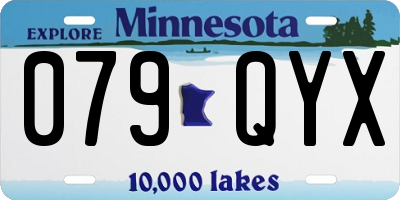 MN license plate 079QYX