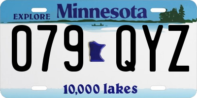 MN license plate 079QYZ