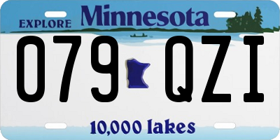 MN license plate 079QZI