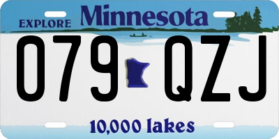MN license plate 079QZJ