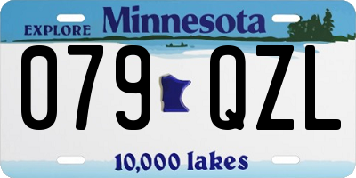 MN license plate 079QZL