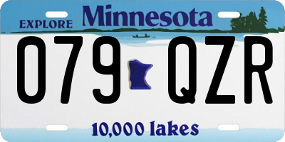MN license plate 079QZR