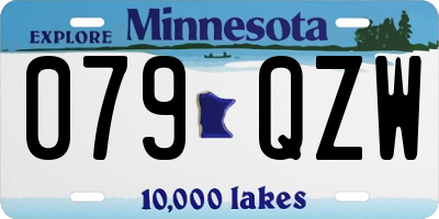 MN license plate 079QZW