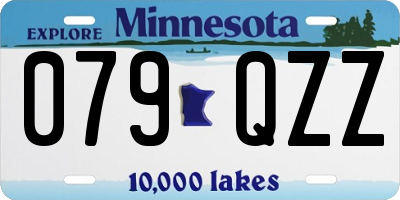 MN license plate 079QZZ