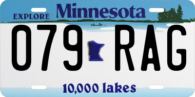MN license plate 079RAG
