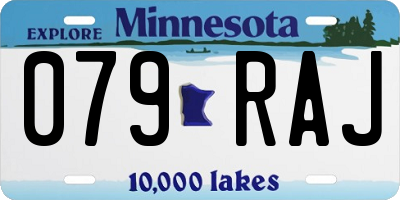 MN license plate 079RAJ