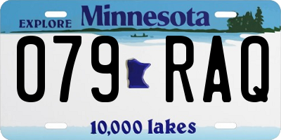 MN license plate 079RAQ