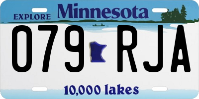MN license plate 079RJA