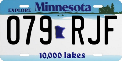MN license plate 079RJF