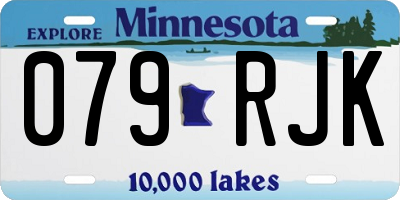 MN license plate 079RJK