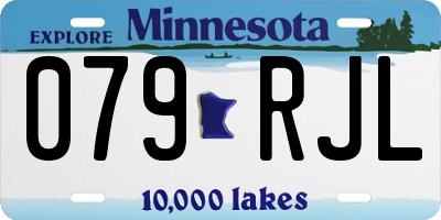 MN license plate 079RJL