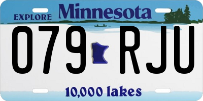 MN license plate 079RJU
