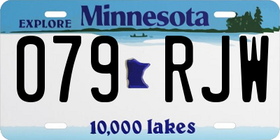 MN license plate 079RJW