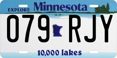 MN license plate 079RJY