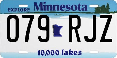 MN license plate 079RJZ