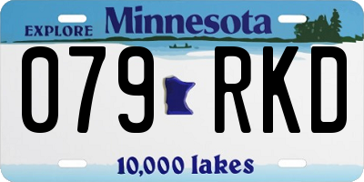 MN license plate 079RKD
