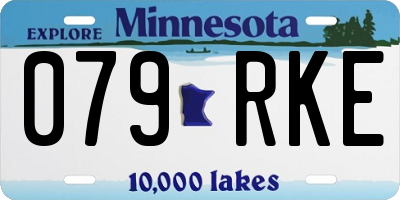 MN license plate 079RKE