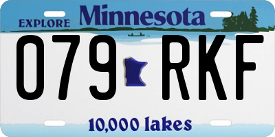 MN license plate 079RKF