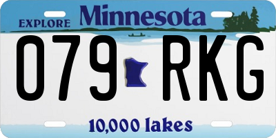 MN license plate 079RKG