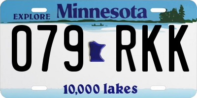 MN license plate 079RKK