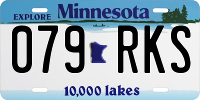 MN license plate 079RKS