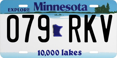 MN license plate 079RKV