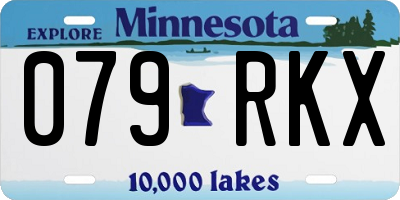 MN license plate 079RKX