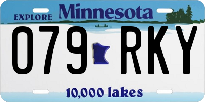 MN license plate 079RKY