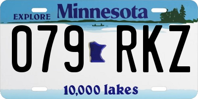 MN license plate 079RKZ