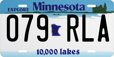 MN license plate 079RLA