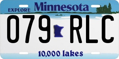 MN license plate 079RLC