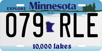 MN license plate 079RLE