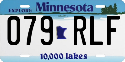 MN license plate 079RLF