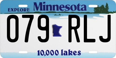 MN license plate 079RLJ