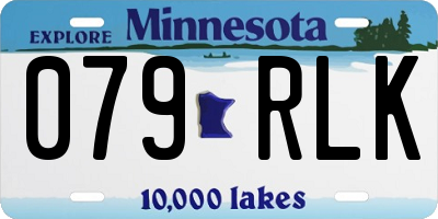 MN license plate 079RLK