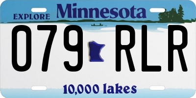 MN license plate 079RLR