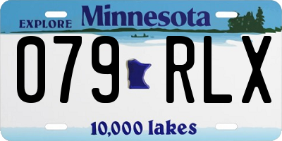 MN license plate 079RLX