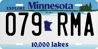 MN license plate 079RMA