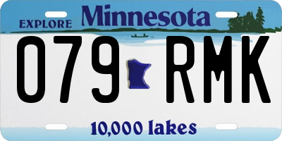 MN license plate 079RMK