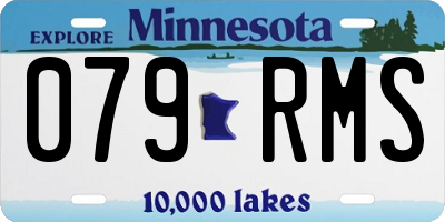 MN license plate 079RMS