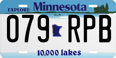 MN license plate 079RPB
