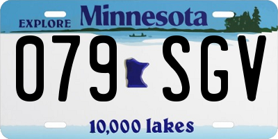 MN license plate 079SGV