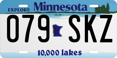 MN license plate 079SKZ