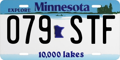 MN license plate 079STF