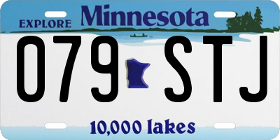 MN license plate 079STJ