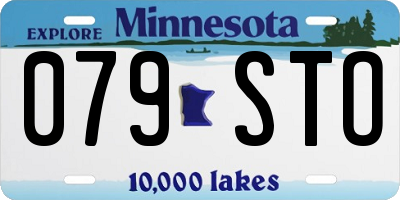 MN license plate 079STO
