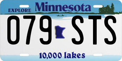 MN license plate 079STS